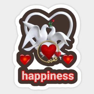 Peace and happiness Sticker